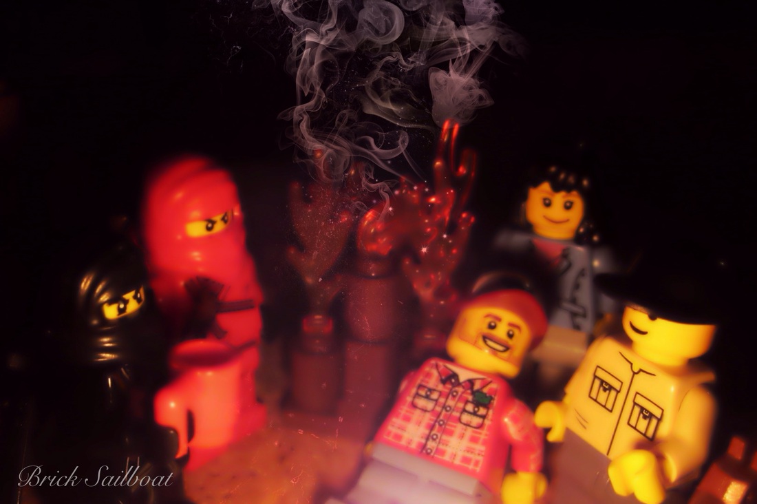 The LEGO brick team meets with ninjas