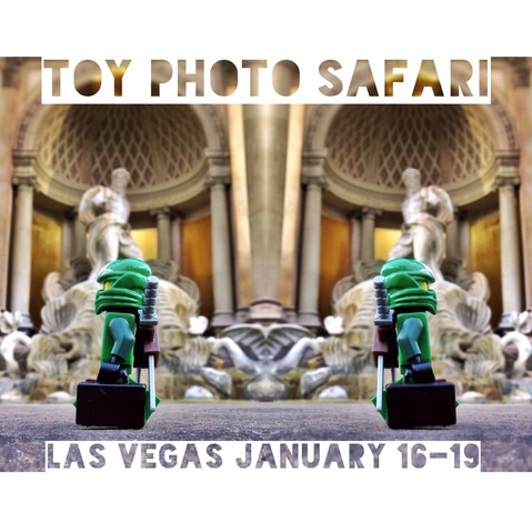 Brick sailboat attends the first annual Toy Photo Safari in Las Vegas, Nevada